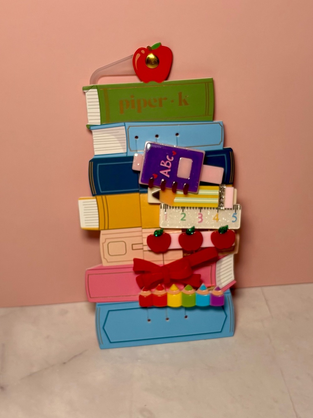 🍎 Piper K Back To School Themed Hair Clips - Set Of 6